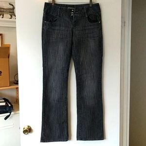 Black Jeans with embellished back pockets